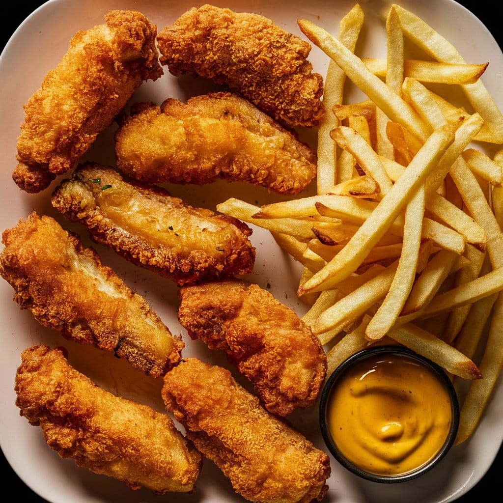 chicken tenders and fries