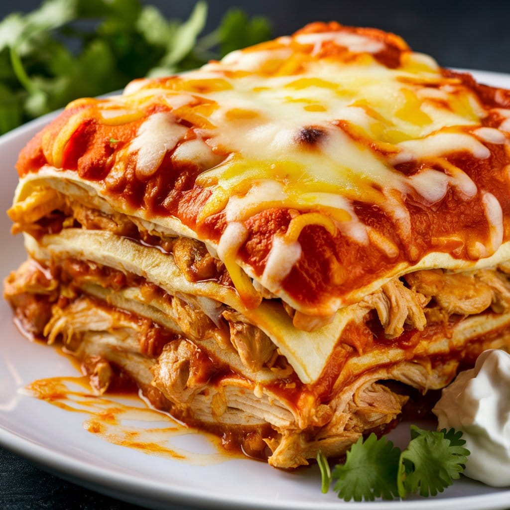 chicken enchilada lasagna