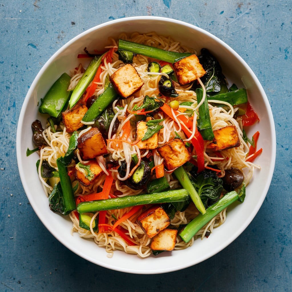 rice noodle veg tofu stir fry recipes