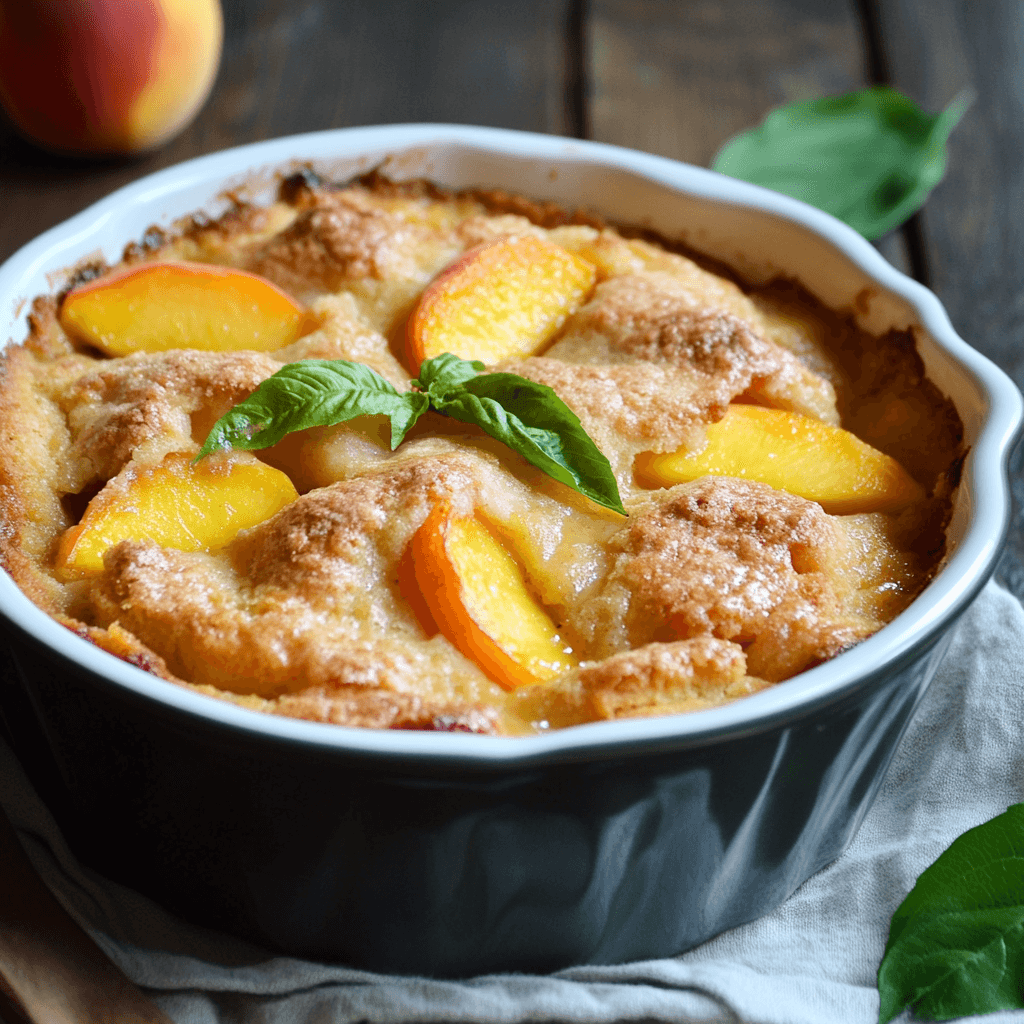 Peach Cobbler with Cake Mix