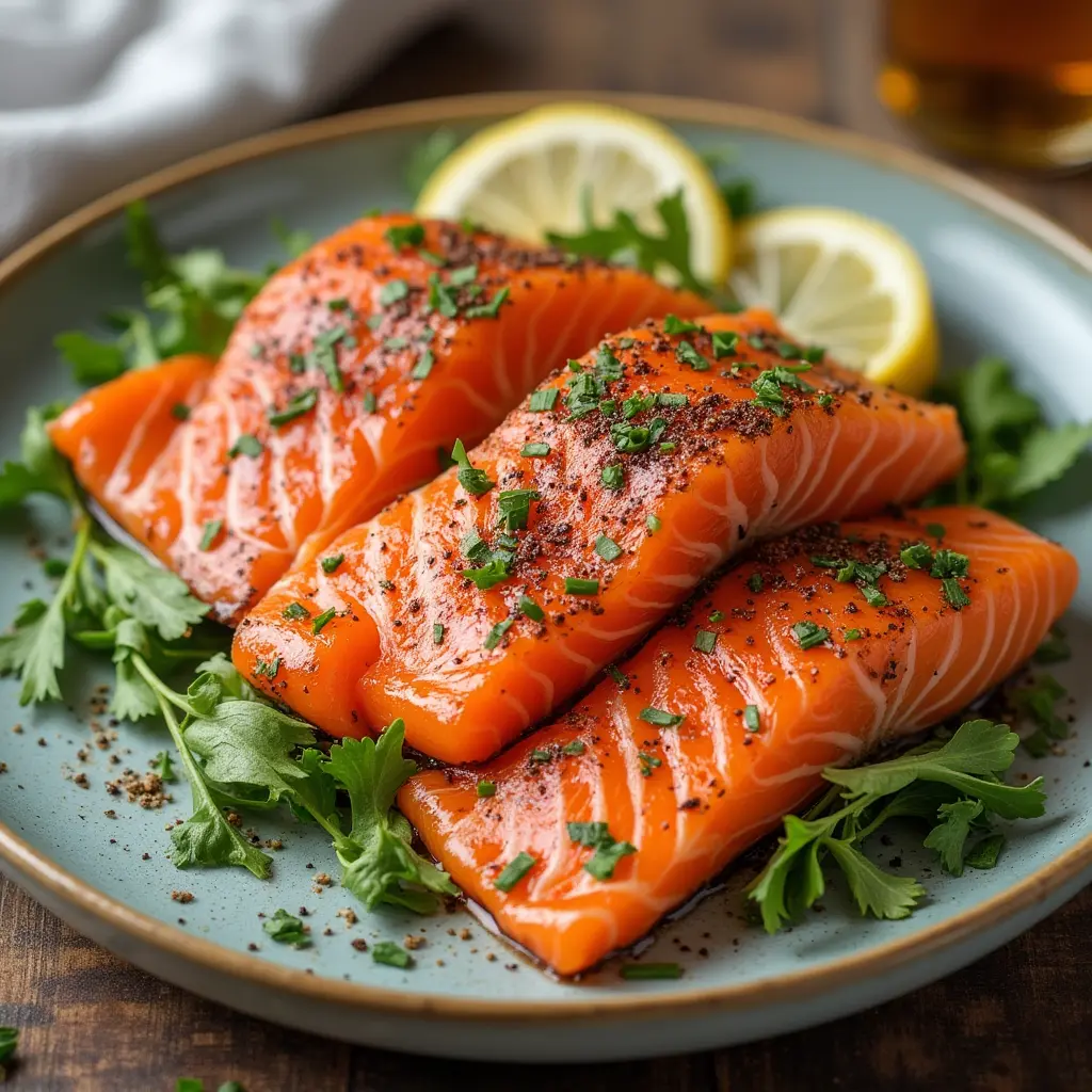 delicious smoked salmon